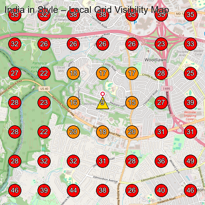 India in Style GeoGrid visibility map for Concrete Contractor in None